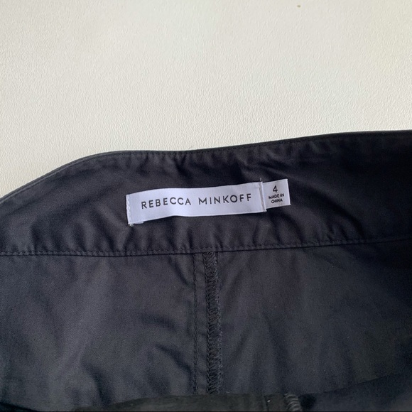 Rebecca Minkoff Caleigh Pants Cotton Black Size 4 - Picture 3 of 8